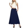 Yincro Womens Maxi Skirt Casual Flowy Elastic High Waist Long