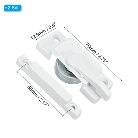 PATIKIL Window Sash Locks, 2pack Zinc Alloy Cam Action Window Locks with Keeper Diecast Window Latches Replacement for Vertical & Horizontal Sliding Windows Security (Side Hole)