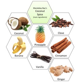 Coconut Spice Fragrance Oil Experienced at Mandalay Bay Hotel, 4 oz Refill for Aroma Diffusion Machine