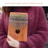 17 Keys Thumb Piano Mahogany Wood Finger Harp Mini Thumb
