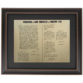 Framed Surrender of Lord Cornwallis at Yorktown 1781. Gift for History Buffs