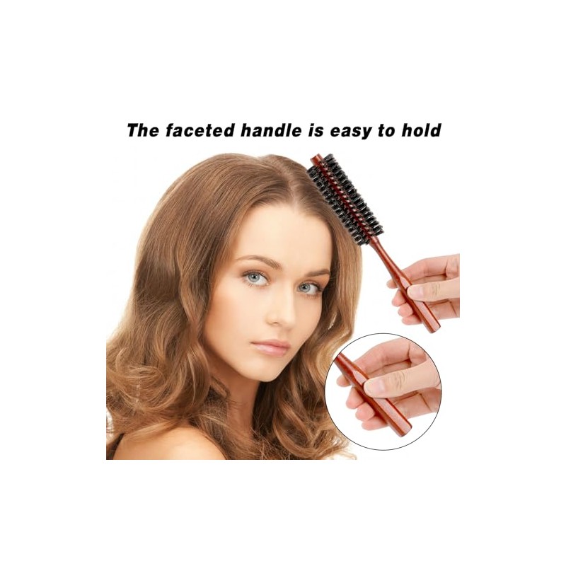 Cepillo de cabello redondo pequeño para cabello fino o corto,