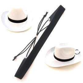 Hat Band Plush Black Velvet 1 Inch Adjustable Size Panama Fedora Sombrero Western Cowboy Brim Hats Fabric Gift Boxed