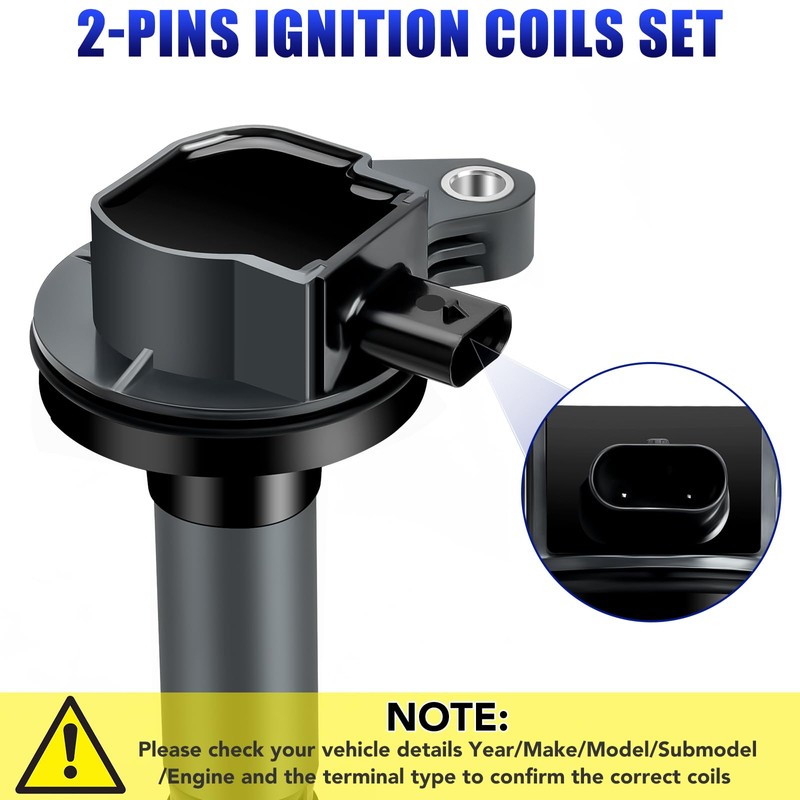 LCWRGS Ignition Coil Pack and Spark Plugs Fits for 3.5
