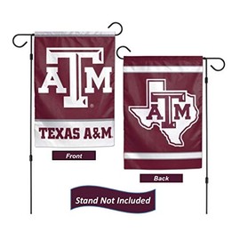 Texas A&M Garden Flag 12.5 x 18 Inch Double Sided College Yard Banner Flag Is Printed in the USA and Licensed by Wincraft
