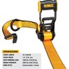 DEWALT DXBC18002 Black/Yellow 1.25" x 12' Ratchet Tie Down Straps
