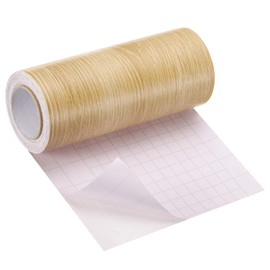 uxcell Wood Grain Tape, 5.9" x33 Ft Self Adhesive Wood Grain Repair Patch for Baseboards, Doors, Floor Repair, Furniture Home Decor Coffee Oak