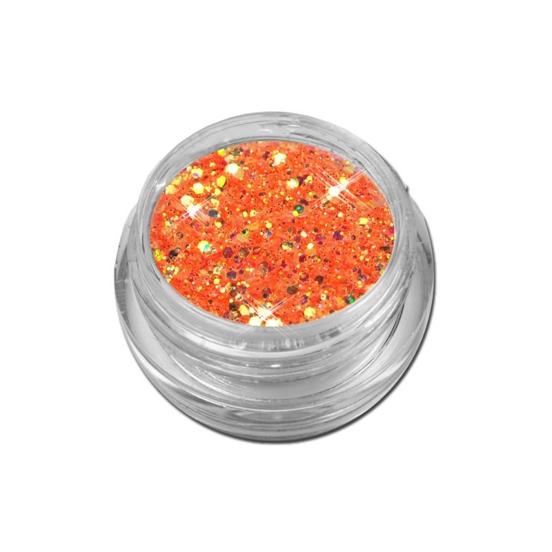Glamour Mix Glitter Powder Red Orange Iridescent Nail Art