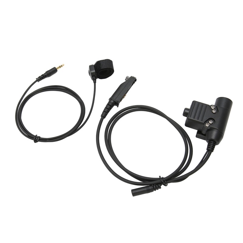 Throat Mic Headset 7.1mm Plug with PTT Adapter Push to
