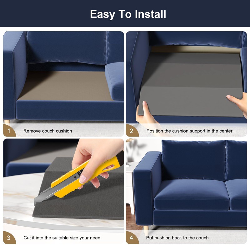 Sellmazon Couch Cushion Support for Sagging Seat - 20" x