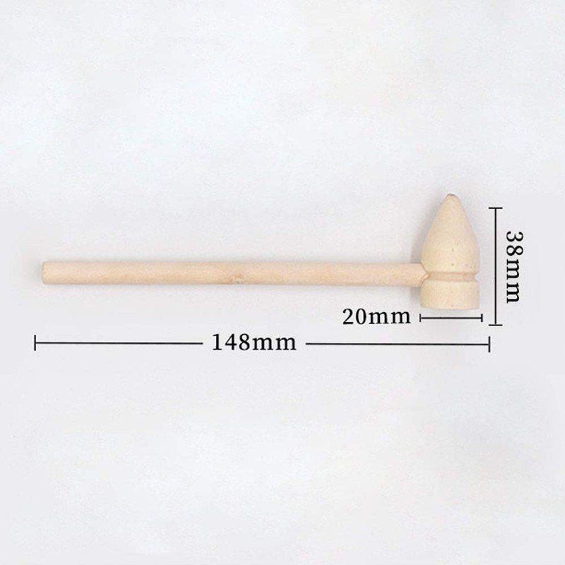 Teensery 10 Pcs Mini Wooden Hammers Small Pointed Mallets for