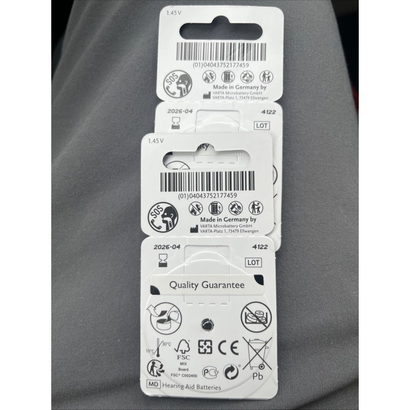 PowerOne Wireless Approved P312 Hearing Aid Batteries - 12 Batteries