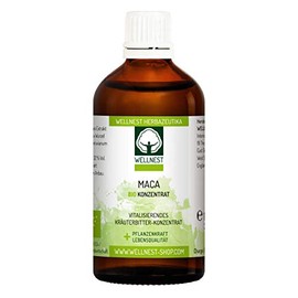 Wellnest Organic Maca Tincture, Superfood Concentrate, High Dose, High Bioavailability, Peruvian Maca Root Extract, 100 ml