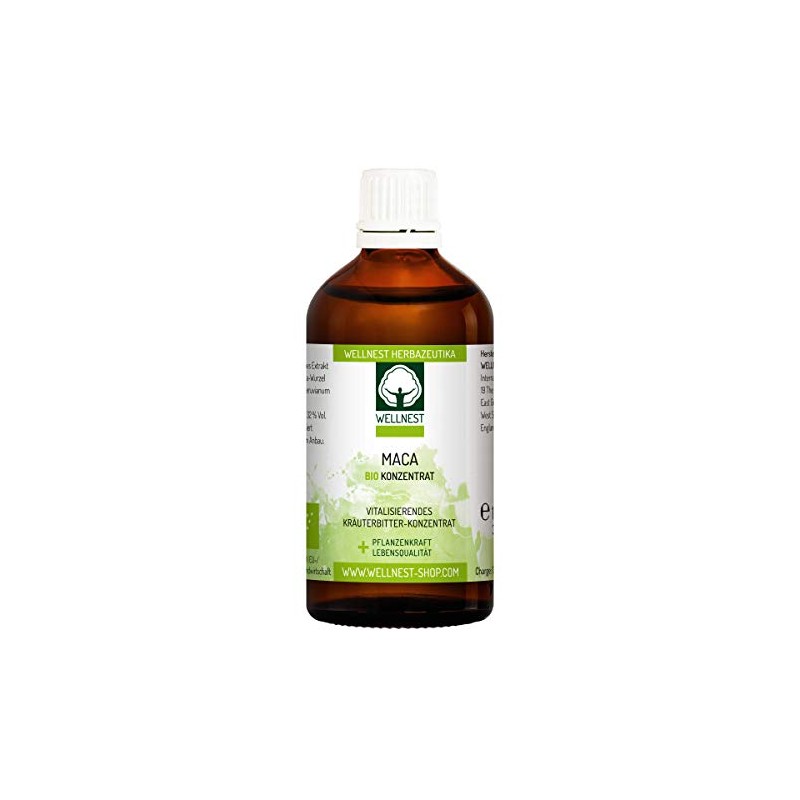 Wellnest Organic Maca Tincture, Superfood Concentrate, High Dose, High Bioavailability,