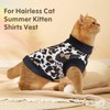 Idepet Cat Clothes Kitten Sweater Soft Kitten Shirt Cute Leopard