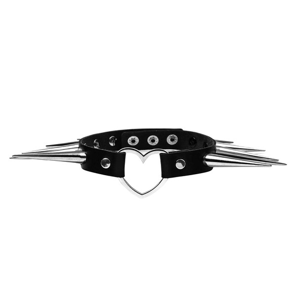 MILAKOO Gothic Punk Rock PU Leather Choker Necklace for Women