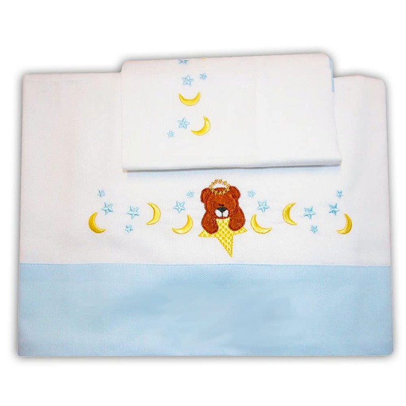 Zigozago - 3-teiliges Baby Bettwäsche Komplett Set Bär - 100%