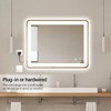Niccy LED Bathroom Mirror, 36"x28" Rectangle Wall Mounted Vanity Mirrors