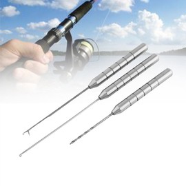 3 in 1 Bait Needles Carp Fishing Bait, Fish Drill Tackle Rigging Tool Kit, Baiting Needle Set, Carp Fishing Bait Needle Tool Set, Aluminium Alloy Fishing Bait Needle Set for Making
