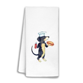 Funny Dachshund Kitchen Towels, Dachshund Kitchen Stuff, Dachshund Dog Hand Towels for Bathroom, Funny Dachshund Gifts, Dog Dish Towels Funny, 16x24 Inch