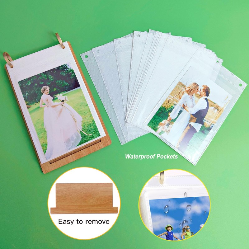 ZEEYUAN 4x6 Photo Frame Flip Photo Album 60 Pockets