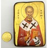 Wooden Greek Christian Orthodox Wood Icon of Saint Nicholas /
