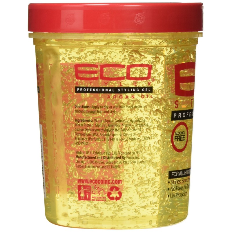 ECOCO Styling Gel With Argan Oil, 32 oz., Pack Of