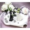 Fine Ceramic Wedding First Dance Frog Couple in Tuxedo &