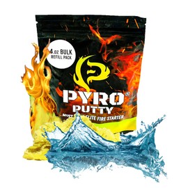 PYRO Putty 60 fire's 4 oz Bag | Emergency Survival Fire Starter | Ultra-Lite Blend