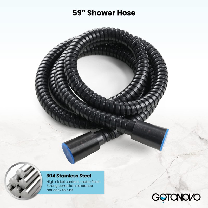 gotonovo Oil-Rubbed Bronze Solid Brass Hand Held Shower Head Wall