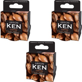 Areon Ken Lufterfrischer Dose Auto Kaffee Autoduft Duft Duftdose Wohnung Erfrischer 3D Set ( Coffee Pack x 3 )