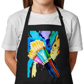Artist Apron for Kids with Custom Name – Unisex Option for Creative Play Christmas Stocking Stuffer