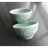 Twokiln Longquan celadon 4.5-inch10 Oz rice bowl,Celadon glazed rice bowl,sushi
