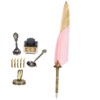 Feather Pen Set Gold Head Dipped Water Vintage Writing Tool