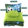 Wowelife Soccer Bedding Set Full Size, 5 Pieces Soccer Comforter