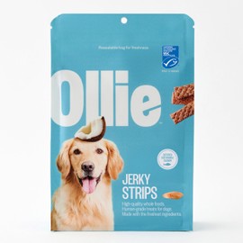 Ollie Salmon and Coconut Jerky Dog Treats, 5 oz Pack of 3, All Natural, Healthy Snacks, Made with Real Meat, Human Grade, for Dogs