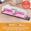 PaperPro 2188 Ribbon Compact 3-Hole Punch, pink