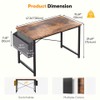 Computer Desk with Storage Bag, Metal Frame Study Table