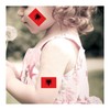Womaha 30 Sheets Albania Flag Temporary Tattoos Fans Face Tattoo