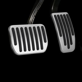 Middrivr Foot Pedal Pad Replacement for Model 3 Model Y 2016-2025, Non-Slip Accelerator Brake Foot Rest Pedal Extenders, Auto Aluminum Pedal Covers Accessories