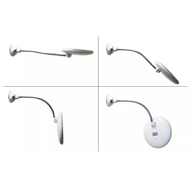 JiBen Flexible Gooseneck LED Lighted 10X Magnifying Makeup Mirror