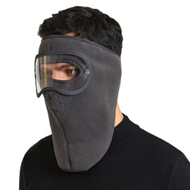 WUODHTW Unisex Winter Warm Mask with Ear Cove Full Face Shields Protection Headgear Masks Riding Windproof Balaclava Ski Mask Grey