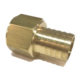 EDGE INDUSTRIAL 1" Hose ID to 1" Female NPT FNPT Straight Brass Fitting Fuel/AIR/Water/Oil/Gas/WOG (Qty 01)