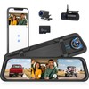 3 Channel 9.66'' WiFi Mirror Dash Cam with Front and