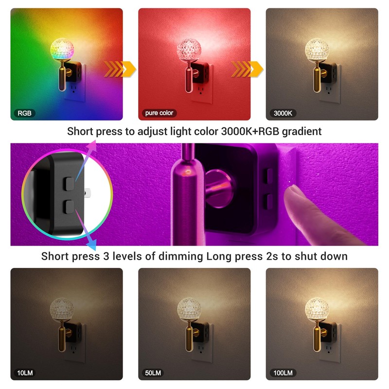JandCase Night Light, Night Lights Plug into Wall, Color Change