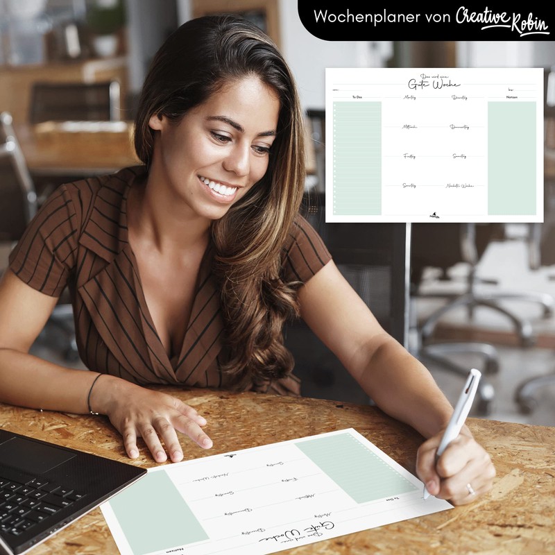 Weekly Planner Notepad A4 with 50 Sheets I ToDo List