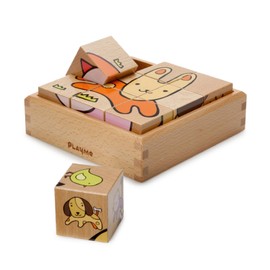 Play Me Toys Playmy Animal Farm B0802 Wooden Cube Drawing Puzzle