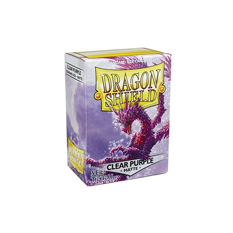 Dragon Shield Matte Clear Purple 100ct Protective Sleeves