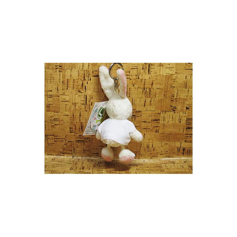 NICI (Niki) Key Ring/Rabbit Thank You T-Shirt 10 cm