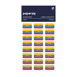 PAPERZIP - Venezuela Flags (Bandera de Venezuela) – 48 Stickers for Business, Schools, Celebrations
